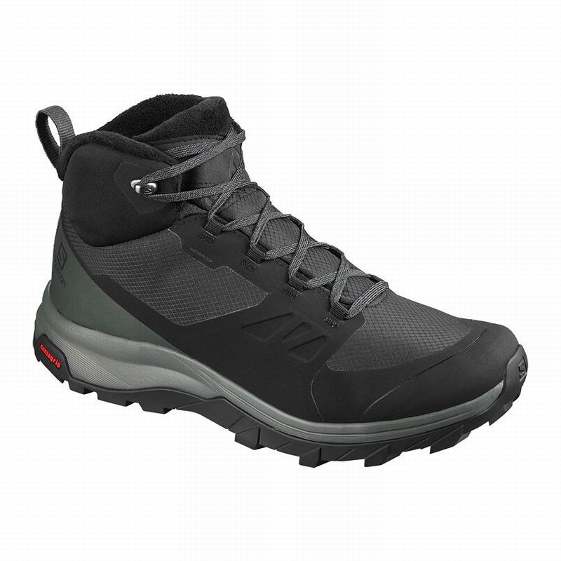 Salomon Israel OUTSNAP CLIMASALOMON™ WATERPROOF - Mens Winter Boots - Black (XKIO-08192)